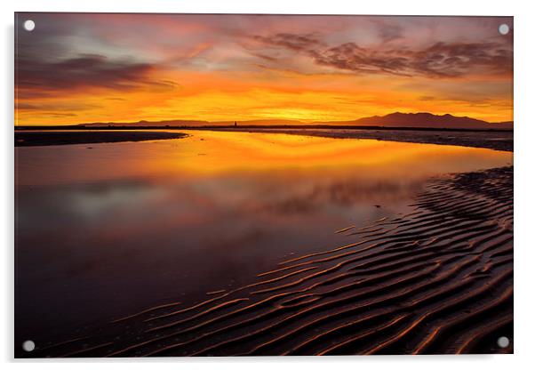  Arran Sunset Acrylic by Sam Smith