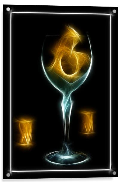 wine glass Acrylic by Sam Smith