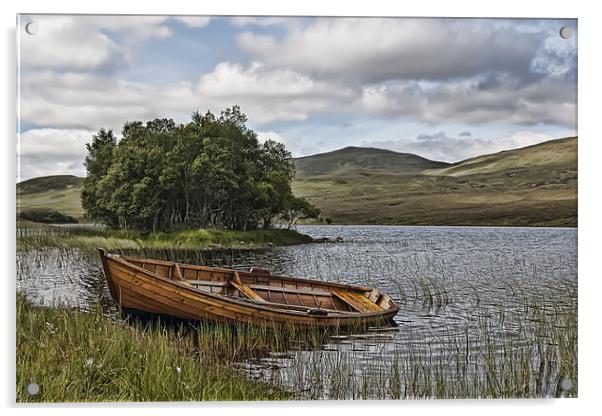 Loch Awe, Sutherland Acrylic by Sam Smith