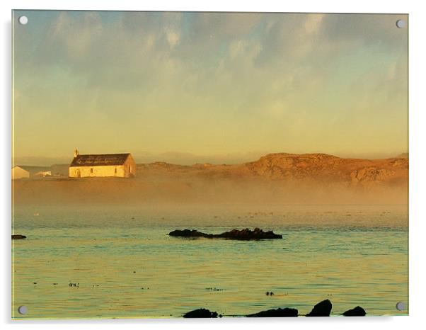Morning mist on Cwyfan Bay Acrylic by Ian Tomkinson