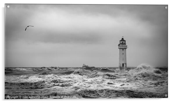 Perch Rock Lighthouse #2 of 5  Acrylic by colin ashworth