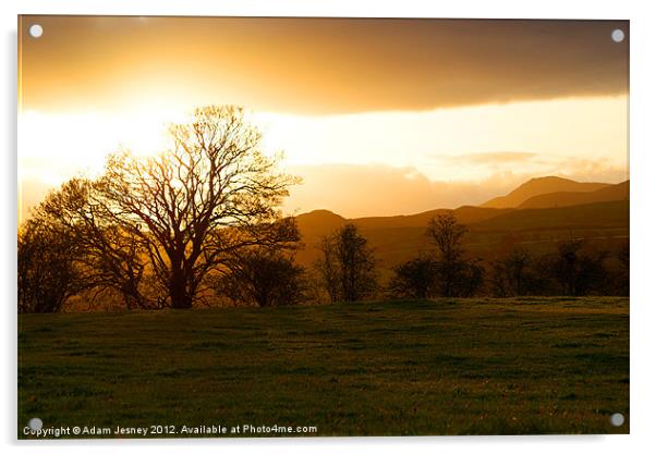 Snowdonia Sunset Acrylic by Adam Jesney