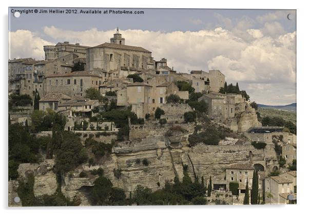 Travel Photography the Luberon Provence France Acrylic by Jim Hellier