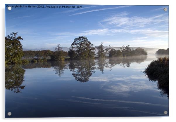 Thames at Pangbourne Acrylic by Jim Hellier