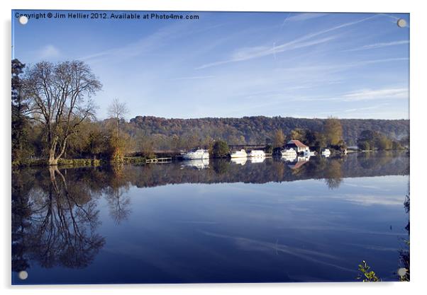 River Thames at Pangbourne Acrylic by Jim Hellier