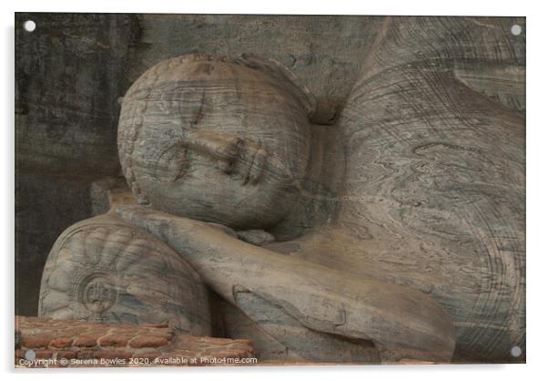 Reclining Buddha Statues, Polonnaruwa Acrylic by Serena Bowles