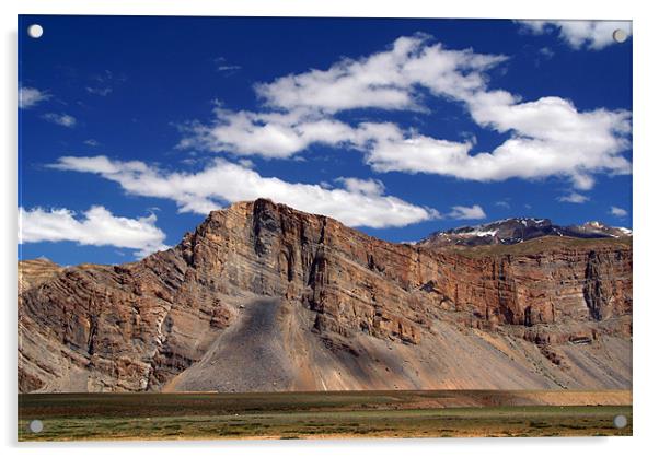 Scenery in Spiti Valley Acrylic by Serena Bowles