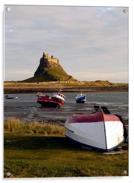 High & Dry on Lindisfarne - 2 Acrylic by Mark Malaczynski