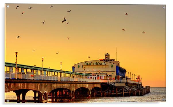 Bournemouth Pier Acrylic by Louise Godwin