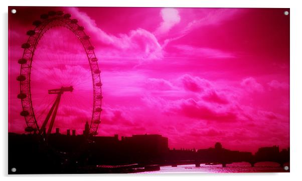 Pink Eye Acrylic by Louise Godwin