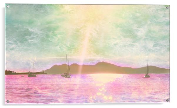 Dreamy Pastel Waters Acrylic by Louise Godwin