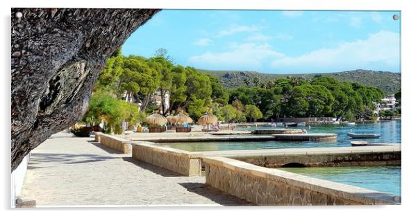 Puerto Pollensa Memories Acrylic by Louise Godwin