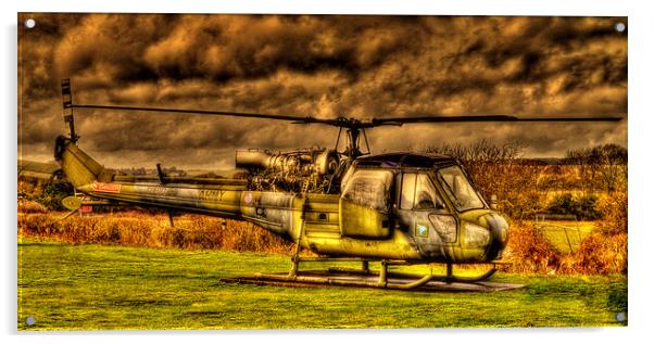 Army Chopper Acrylic by Louise Godwin