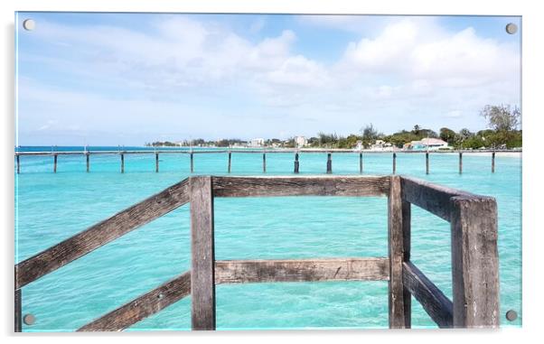 Barbados Oistins View Acrylic by Louise Godwin