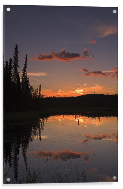 Yukon night III Acrylic by Thomas Schaeffer