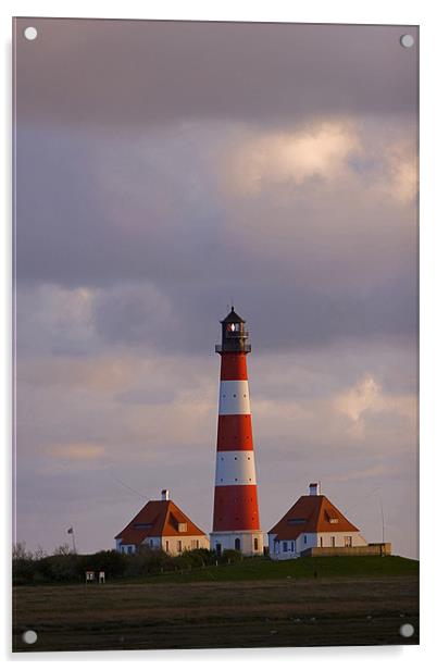 Lighthouse at dusk Acrylic by Thomas Schaeffer