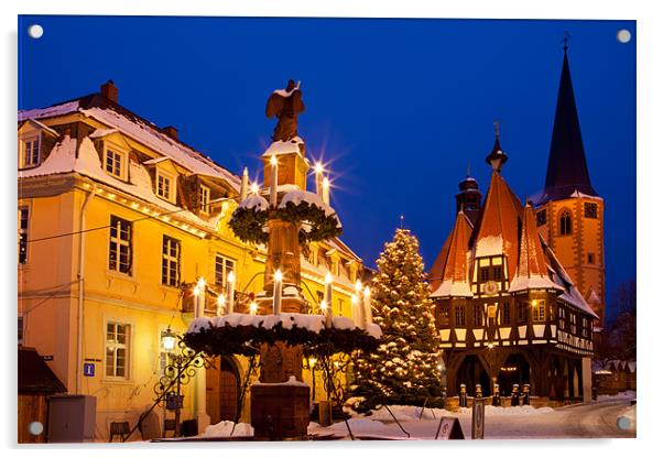 Christmas in Michelstadt Acrylic by Thomas Schaeffer