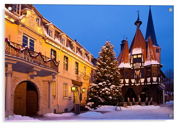 Christmas in Michelstadt Acrylic by Thomas Schaeffer