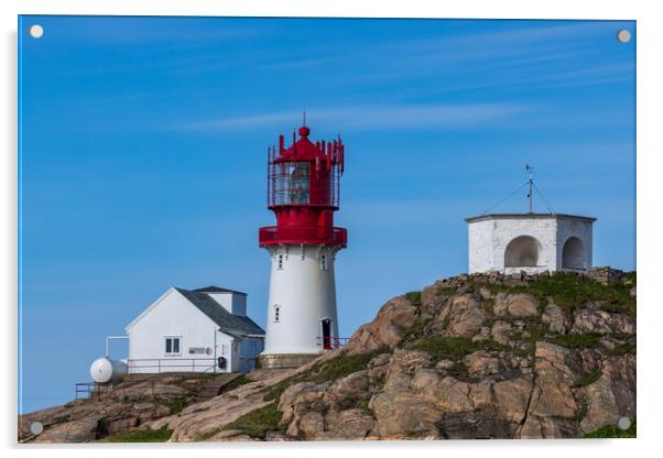 Lindesnes Lighthouse at morning Acrylic by Thomas Schaeffer