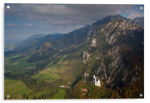 Flight over Neuschwanstein Acrylic by Thomas Schaeffer