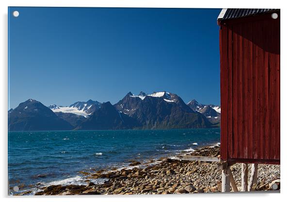 Fjordpanorama north of Tromsoe, Norway Acrylic by Thomas Schaeffer