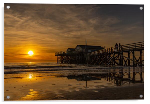 Sunset at Beachbar 54 Acrylic by Thomas Schaeffer