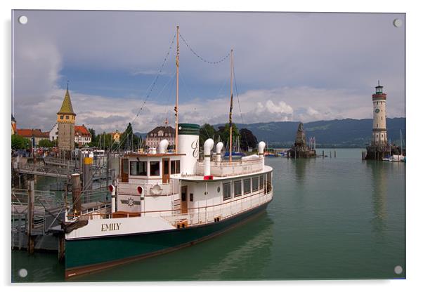 Lindau harbor Acrylic by Thomas Schaeffer