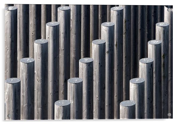 Diagonal Sticks Acrylic by Thomas Schaeffer