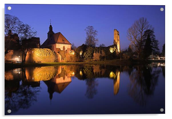 Blue hour castle Acrylic by Thomas Schaeffer