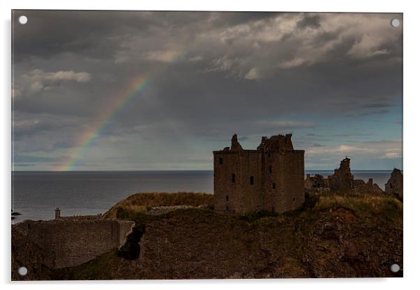 Dunnottar Castle Rainbow Acrylic by Thomas Schaeffer