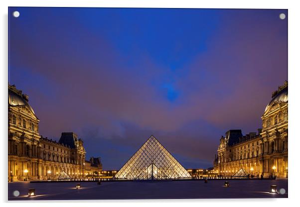 Paris, Louvre Acrylic by Thomas Schaeffer