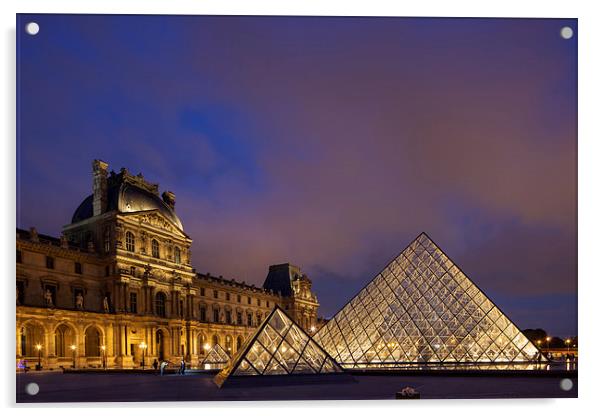 Paris, Louvre Acrylic by Thomas Schaeffer