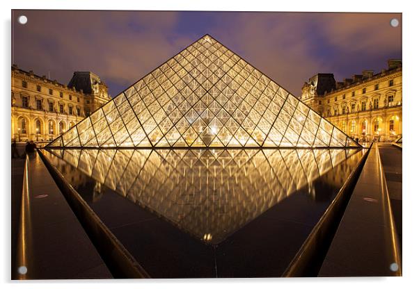 Paris, Louvre Acrylic by Thomas Schaeffer