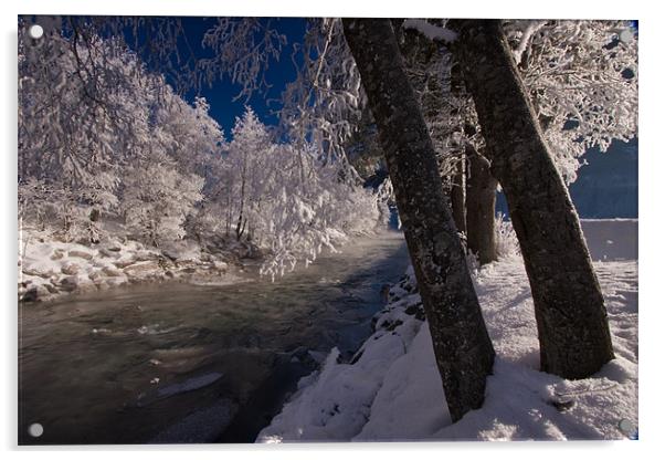 Winter morning Acrylic by Thomas Schaeffer