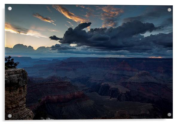 Sunset at Yavapai Point, Grand Canyon Acrylic by Thomas Schaeffer