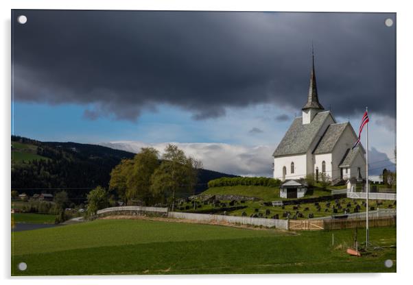 Ulnes Kirke Acrylic by Thomas Schaeffer