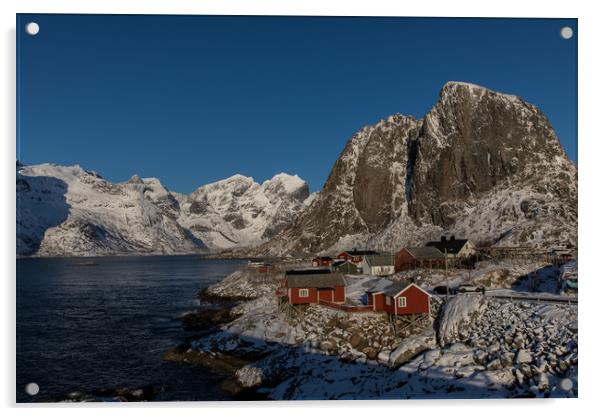 Fjord at Hamnoy  Acrylic by Thomas Schaeffer