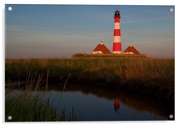 Westerhever Lighthouse Acrylic by Thomas Schaeffer