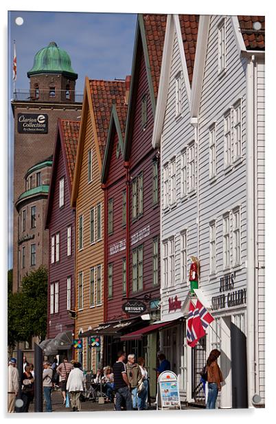 Brygge Bergen Acrylic by Thomas Schaeffer