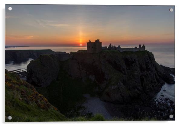 Sunrise at  Dunnottar Castle Acrylic by Thomas Schaeffer
