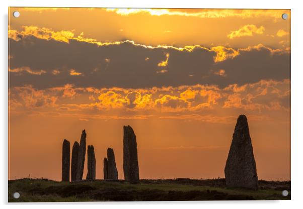 Sunset at the Ring of Brodgar Acrylic by Thomas Schaeffer