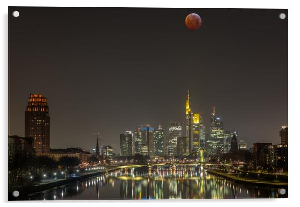 Bloodmon over  Frankfurt Acrylic by Thomas Schaeffer