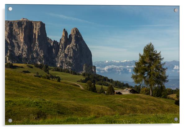 Alpe di Siusi Acrylic by Thomas Schaeffer