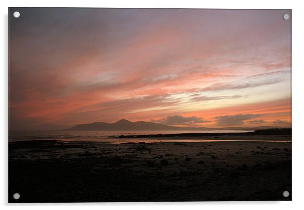 Mournes in the distance Acrylic by pauline morris