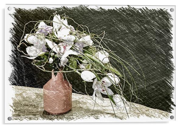 a bouquet of flowers Acrylic by Vladimir Sidoropolev