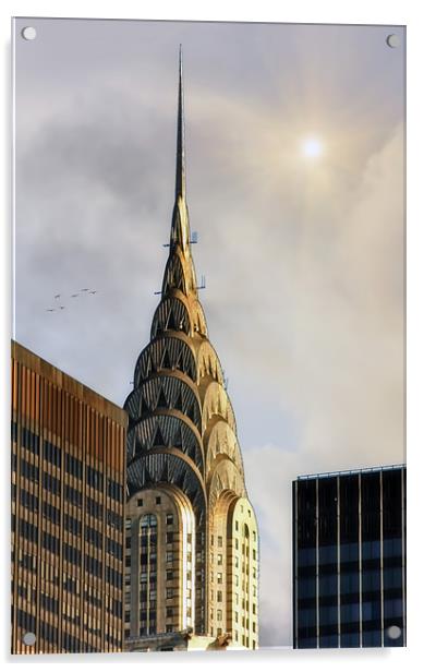 THE CHRYSLER TOWER Acrylic by Tom York