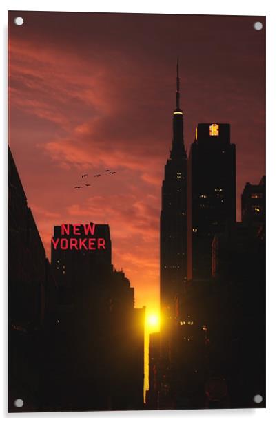 SUNRISE IN NEW YORK Acrylic by Tom York