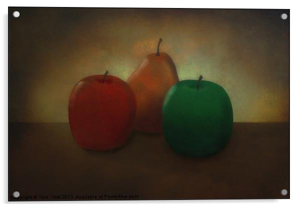 APPLES AND PEAR Acrylic by Tom York