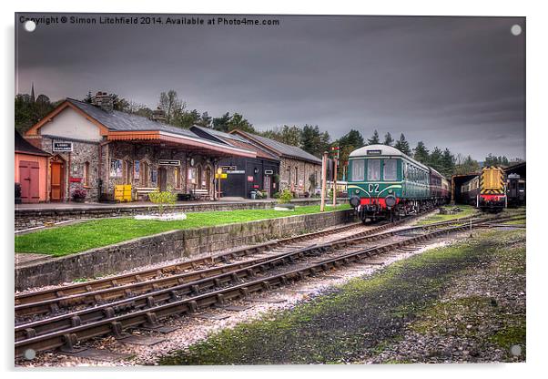 South Devon Railway Buckfastleigh Station Acrylic by Simon Litchfield