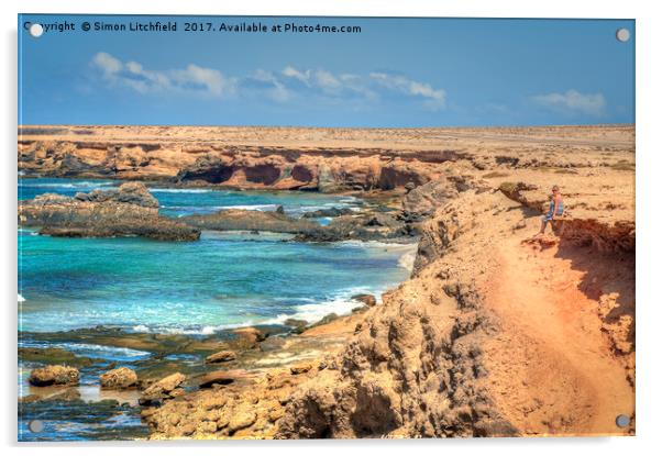 Fuerteventura Playa de los Ojos Acrylic by Simon Litchfield